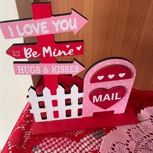 Valentine's Day Love Sign Decor - Red and Pink